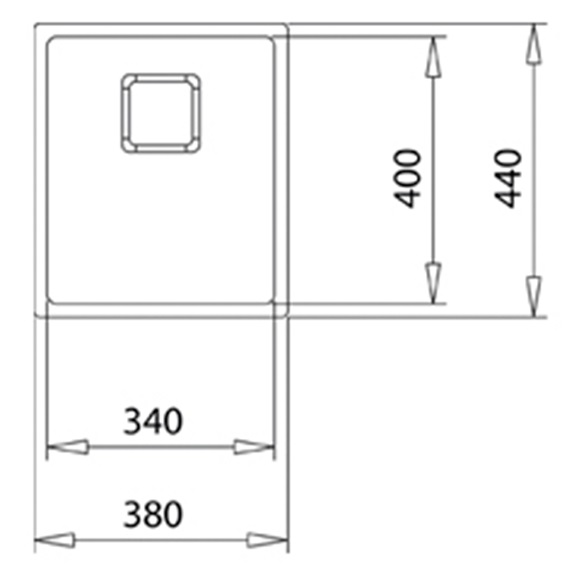 Схема встраивания Teka FLEXLINEA RS15 34.40 SQ